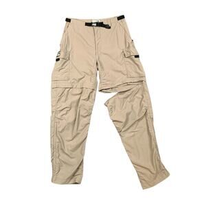 Rei Pants Womens 6 Khaki UPF 30 Convertible Buckle Belt Cargo Pockets Outdoor